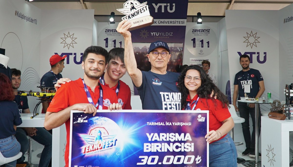 Tarımsal İnsansız Kara Aracı Yarışması Birincisi ve Sunum Özel Ödülü sahibi Yıldız Rover! 🥇