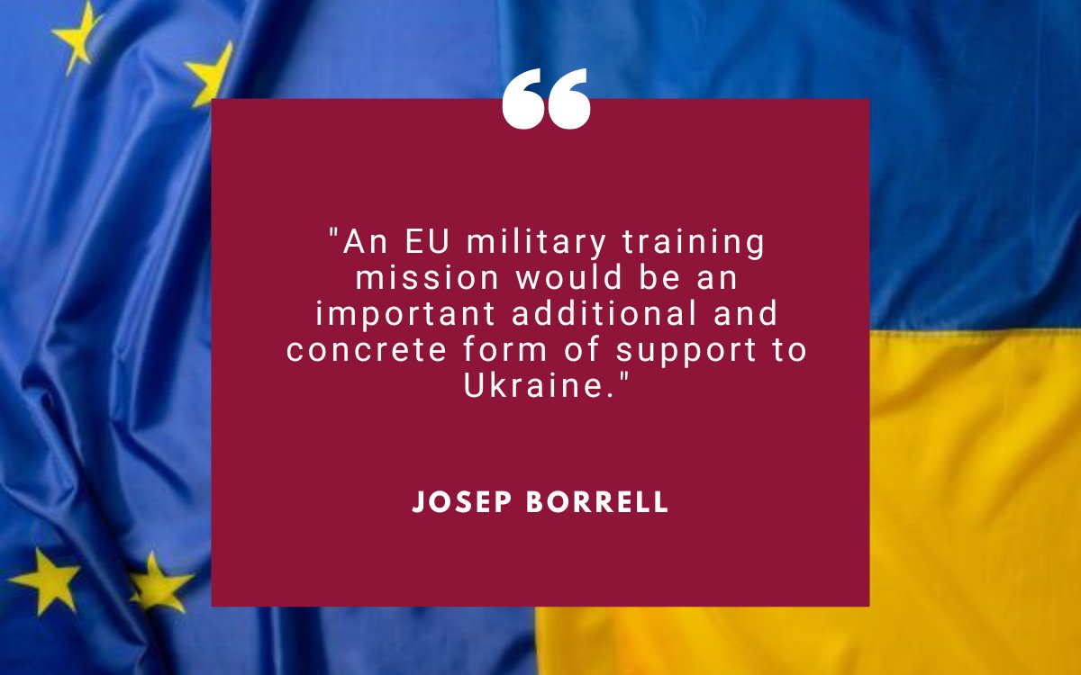 JosepBorrellF's tweet photo. Last week we discussed what more we could do for Ukraine.
We agreed a joint way forward on limiting tourist visas for Russian citizens and beginning preparations for a EU training mission for Ukrainian armed forces. 
Read my blog post on the next steps: 
https://t.co/ME3Us0AJYC https://t.co/ZWvBVt2hvy