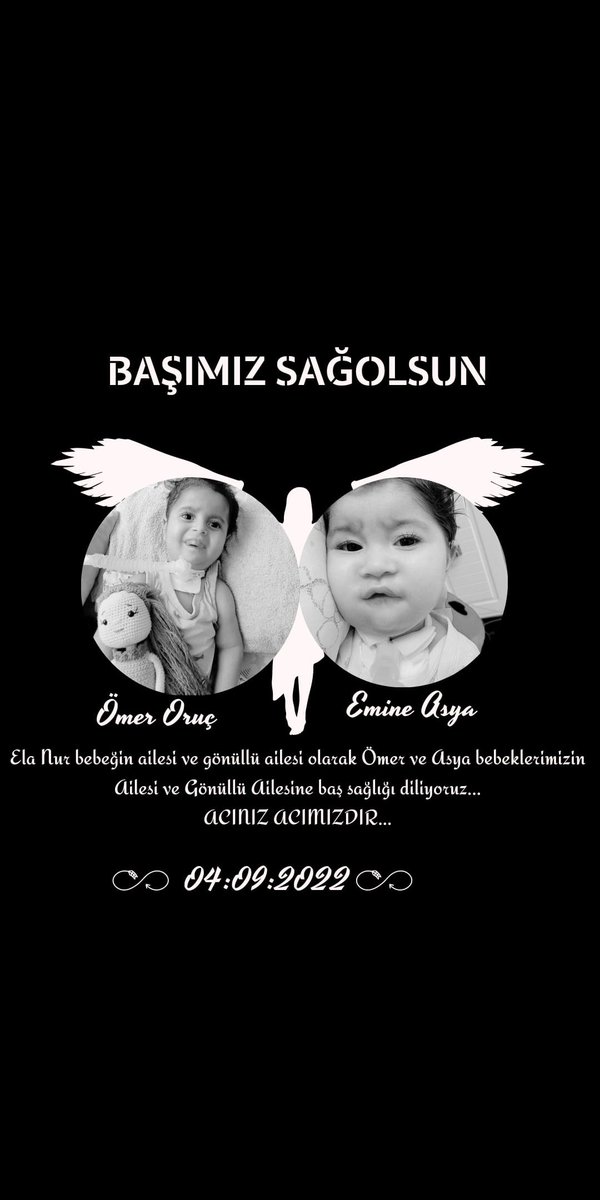 Kaç bebek daha ölecek kaç ailenin evine ateş düşecek daha ne kadar  bebek bu hayata veda edecek. Yine iki ailenin yüreğine ateş düştü. Tabi ki bu yolda yoldaş olan gönüllü aileler kan bağı olmadan can olmaya çalışan güzel yürekli insanların da , başımız sağolsun acınız acımızdır.