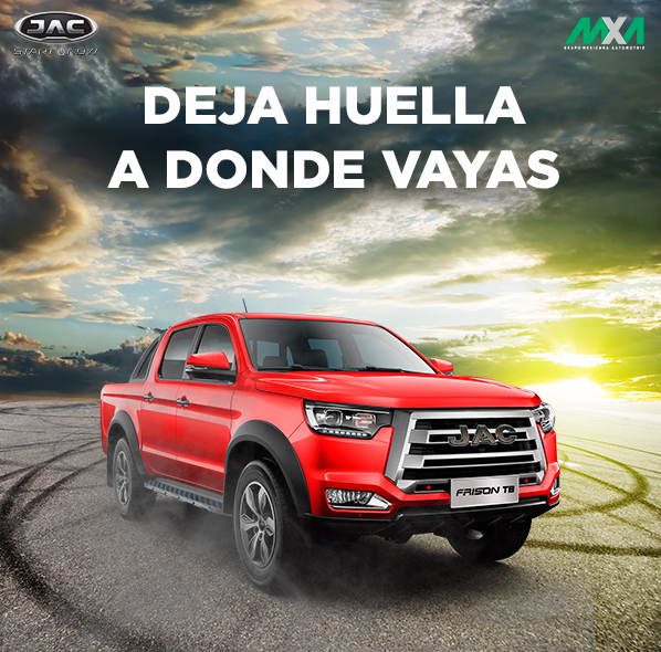 JacStoreMonter1's tweet photo. Su poder no solo dejará huella, dominará y superará cualquier camino 💪

🖥️ Cotiza, aparta y compra tu JAC en https://t.co/giOQ5S9R4r  
☎️ 8110012000
📲 8117594686

#JAC #JACMonterrey #JACStore #pickups #FrisonT8 #automotriz https://t.co/3cKICEwBQ8