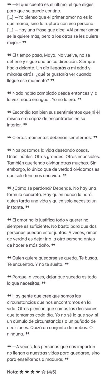 booksmoon5's tweet photo. ╰> 📚 Cuando no queden más estrellas que contar - María Martínez

❝ Porque, a veces, dejar que suceda es todo lo que necesitas.❞

❝ —A veces, las personas que nos importan no llegan a nuestras vidas para quedarse, sino para enseñarnos a madurar. ❞

Nota: ★ ★ ★ ★ ☆ (4/5) https://t.co/yYqRzlOY9S