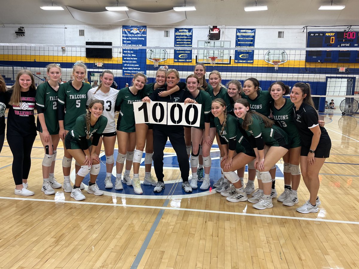 heath_maureen's tweet photo. Go Falcons!! These West Burlington volleyball players made some marks this weekend!! Kenna Marlow reached 1000 digs and Abbey Bence 2000 assists!! And Coach Heath made 1000 wins!! ⁦@IGHSAU⁩ https://t.co/hRKVFgCHfj