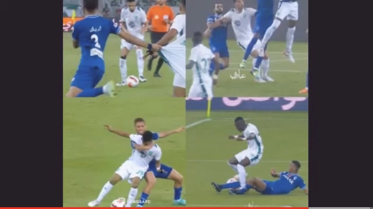Partt9's tweet photo. #الضجيج_الازرق

من صدر للمشهد يد دلهوم في تلميح مقزز للحكم الهويش الذي قال بلسانه فيه فاول للسهلاوي قبل يلمسها دلهوم
تغاضى عن كوارث هذا الحكم لفريقه وتغافل عنها

لقطات بسيطه لتلك الكوارث https://t.co/zBb02IKzcY