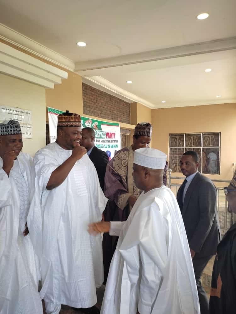 Gombe002's tweet photo. Today we had successfully inaugurated Sokoto State Business Community alongside H.E Aminu Waziri Tambuwal and other dignitaries. 

Our message remains a united Nigeria with safe and stable atmosphere for businesses. With @atiku , we assured them our commitment to achieving that. https://t.co/f4mdCw07Jc