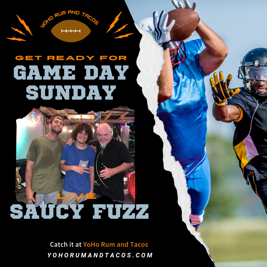 YoHoRumTacos's tweet photo. Make your #Sunday a special funday!
.
We have #tacos 🌮 &amp; #tunes🎶 with #SpicyFuzz from 12-3
📺🏈NFL Sunday Ticket All Day with Game Day Specials 🍺🌮
🛥 Boat, Beer 🍺 &amp; Bingo🎟 beginning at 5pm 
.
#yohorumandtacos #wharf #orangebeach #sunday #funday #bingo #prizes #livemusic https://t.co/HkPzz92nyk