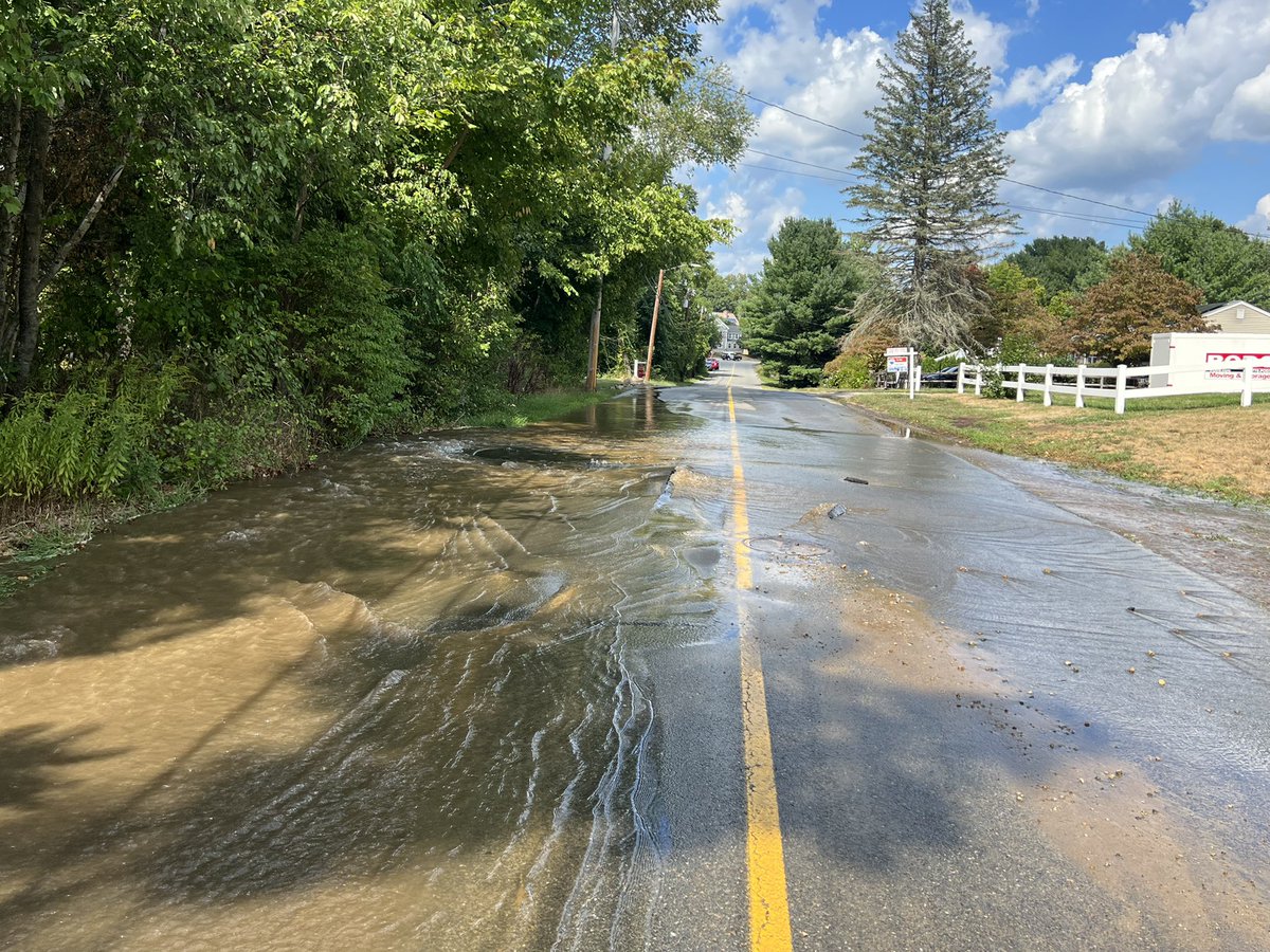 Crews are on scene of a significant water break on Cedar St near Mulhall, the Water Department is aware of the situation, please avoid the area.