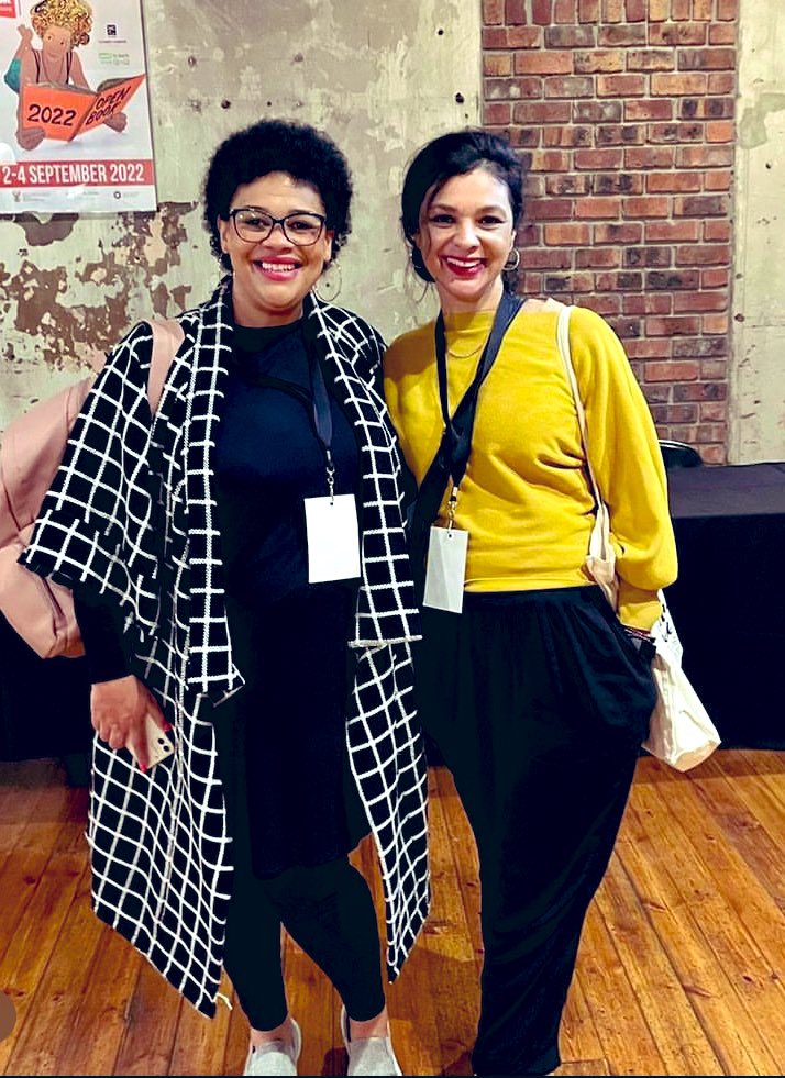 thisisSJKing's tweet photo. Finallly!!! Me and The Other Me (author). The glorious @Joy___Watson. Have you got a copy of her BRILLIANT debut book yet? @OpenBookFest #OBF2022 https://t.co/PMmWTB4Jwm