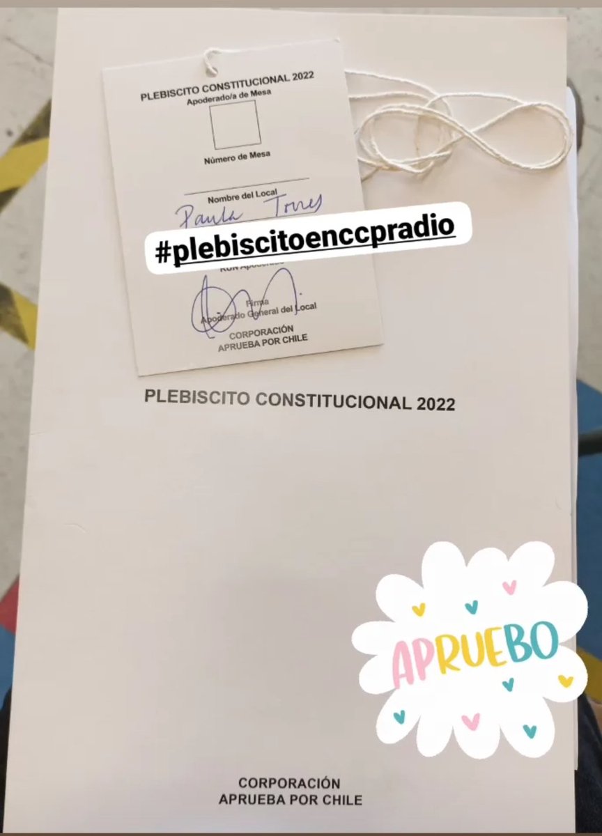 Ptorresdubott's tweet photo. Lista para estar atenta como apoderada en este  #PlebiscitoConstitucional #plebiscitoCCPRADIO
#YoAprueboNuevaConstitucion https://t.co/p4gLlRtiLr