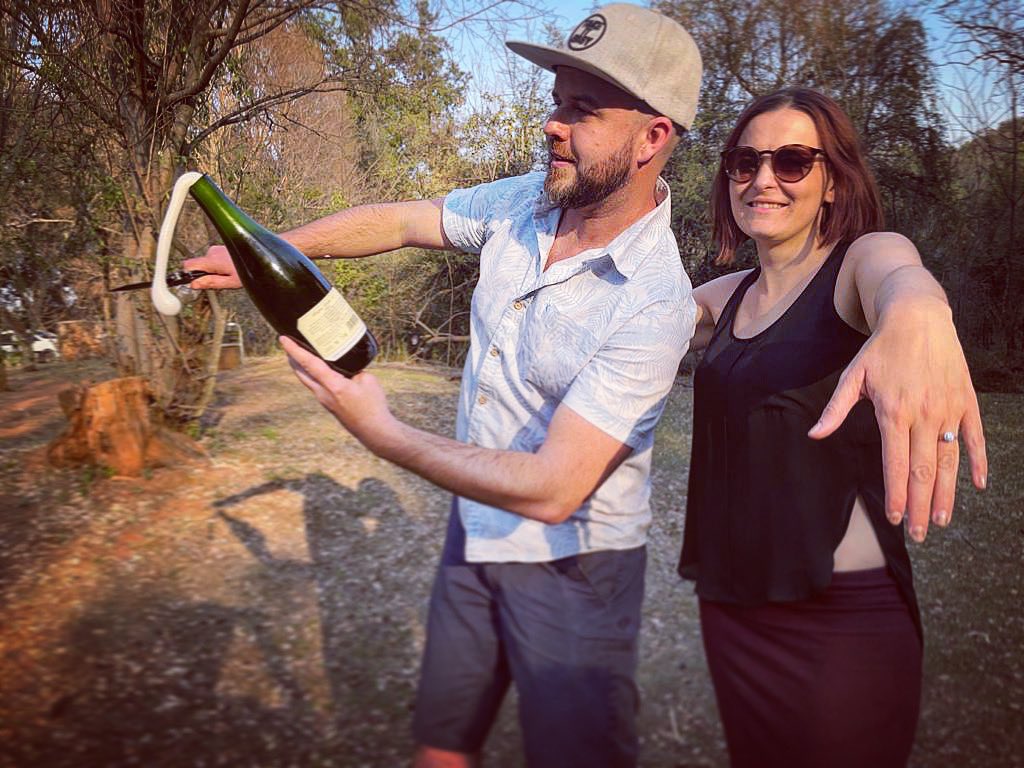 thewineoak's tweet image. “YES!” That’s what she said! #Engagement #sabrage