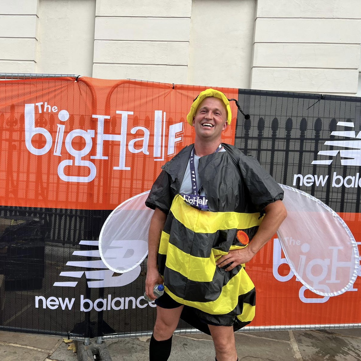 BeesAbroad's tweet photo. Congratulations James! Today James ran the @OfficialBigHalf in support of @BeesAbroad. Thank you for taking on a challenge &amp; helping to alleviate poverty through beekeeping. #fundraising #bighalf #beekeepersforlife https://t.co/dKJJOLFbCV
