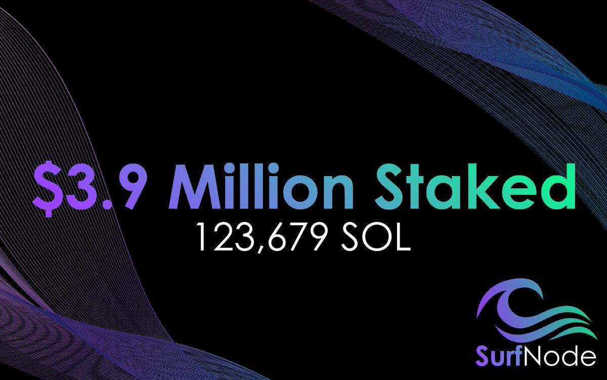 surfnoderpc's tweet image. We now have over 120,000 SOL staked on our validator📈🚀📈

#SurfNode #SolanaNFTs #Solana