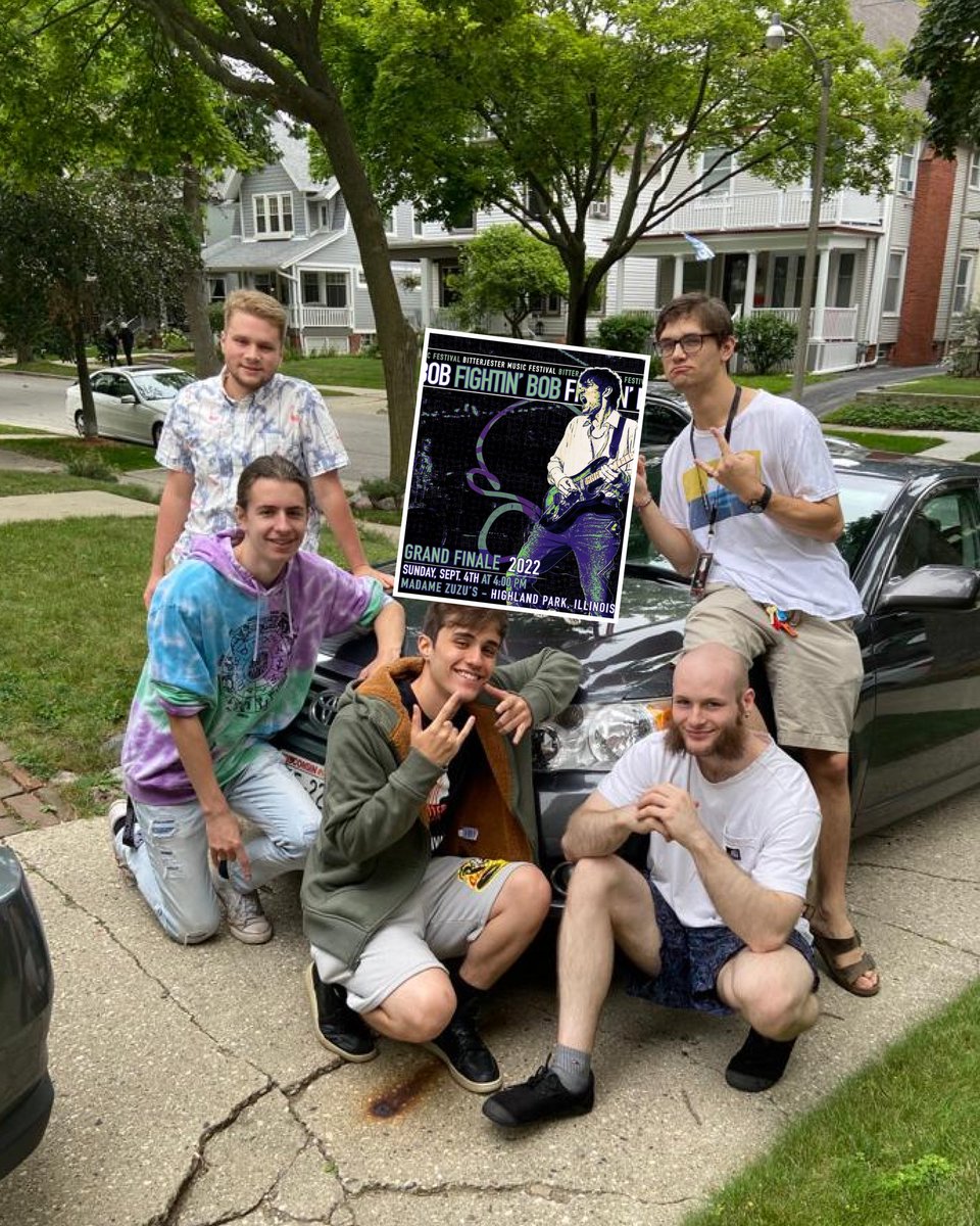 FightinBobBand's tweet photo. @JesterBattle at @MadameZuZus at 4pm!  Free battle-of-the-bands concert to support Highland Park businesses affected by the mass shooting (FBI investigation shutdown).  Good night to get down!

#FightinBob #FrogRock #BitterJesterMusicFestival #HighlandPark #HPStrong https://t.co/I2yTH5nJOJ