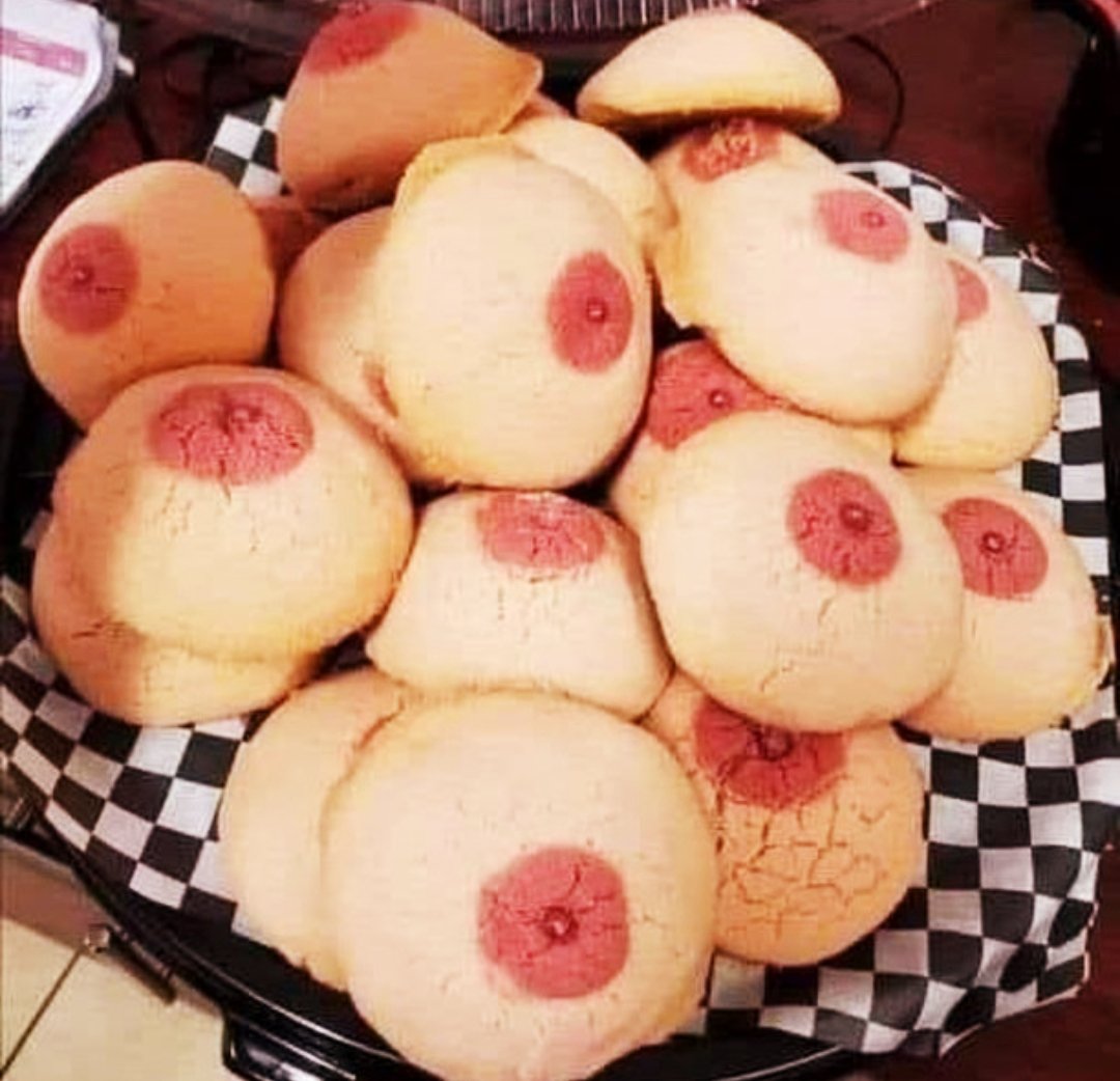 When you try to make halloween eyeball cookies but end up with a pile of titties