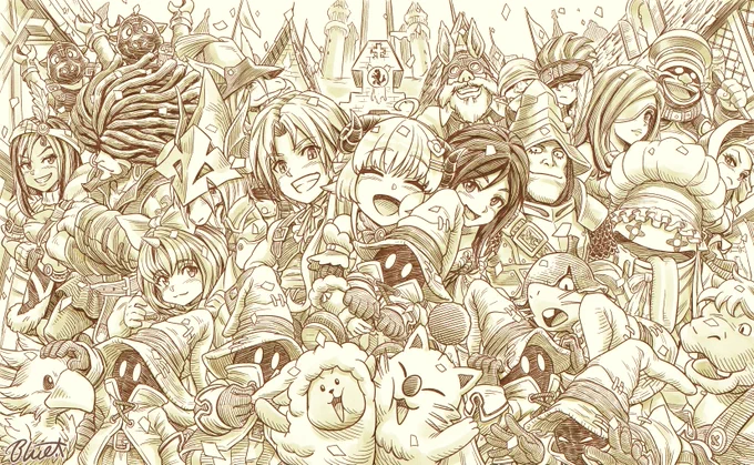 ファイナルファンタシープⅨthe end【いつか帰るところ】大好きな作品と推しをたくさん描かせて頂きありがとうございました、、、!#ドドドライブ#つのまきあーと 