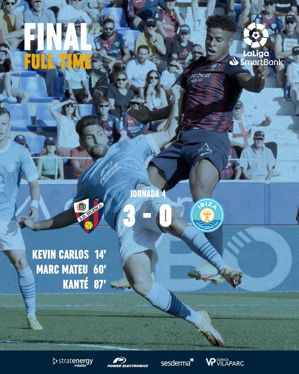 ibizaud's tweet photo. 🏁 Final del partido.

@SDHuesca 3-0 #Ibiza 

#VamosIbiza 💙 #HuescaIbiza https://t.co/gejqbK9f7a