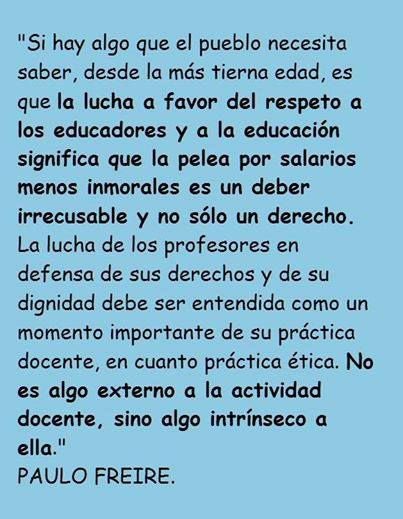 ovemundo's tweet photo. 🗣La movilización docente es el único mecanismo probado para lograr mantener los derechos adquiridos y alcanzar nuevas críticas. Las luchas se construyen desde la unidad, Alegría y conciencia del rol docente como sujeto histórico transformador. 
#education #docentes #luchas https://t.co/b3fP4TfPq3