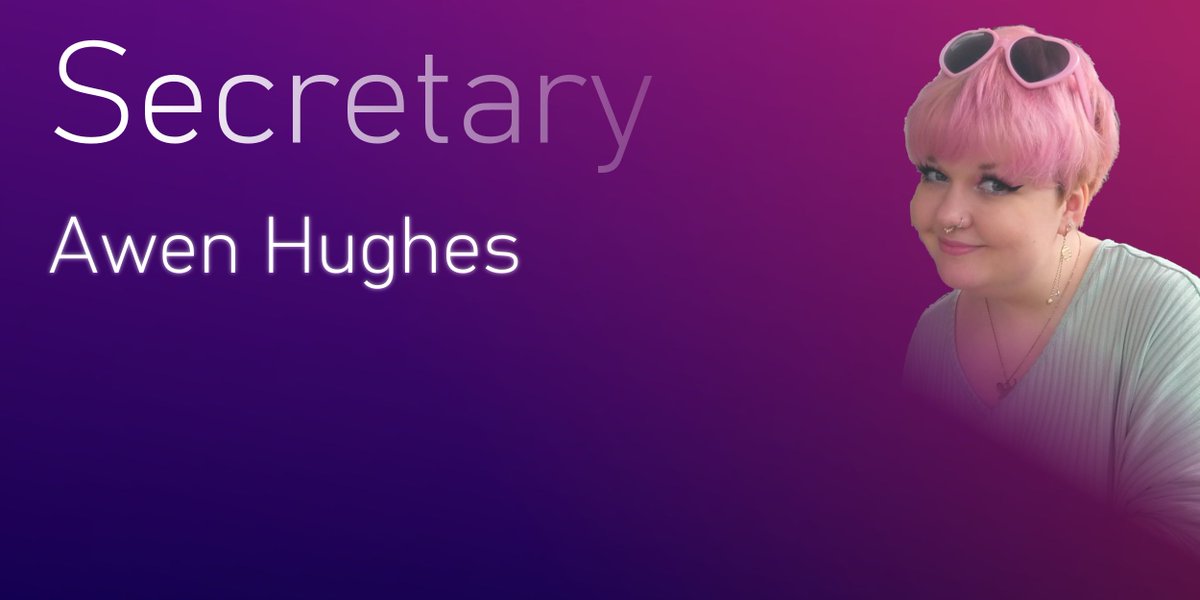 hull_CSS's tweet image. The Secretary will be @awenllais!
Hello hello!! I was previously social sec, but this year I've exchanged pints for paperwork in the hope of actually finishing my coursework. Projects of mine include painting my computer pink and trying to get Doom to run on a Tamagotchi.