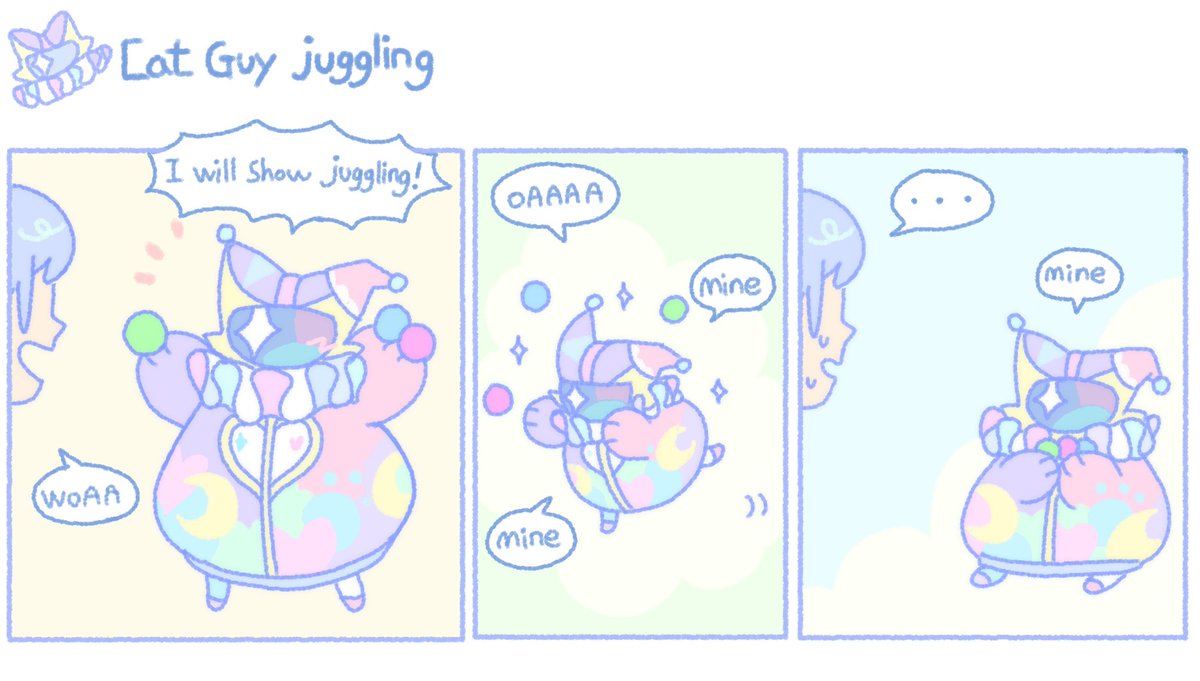 데나씌(Denaseey) on Twitter "Cat guy juggling"