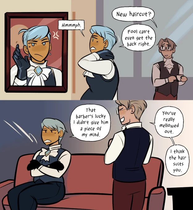 [ ace attorney #AASiblingsWeek22 ] 1: resemblance

just a lil timeskip headcanon 