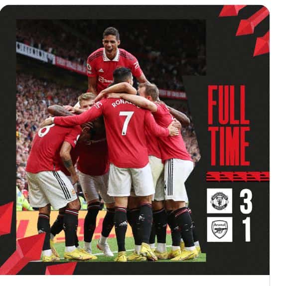 Arabolade's tweet photo. The Gunners came without bullets. Up Man U 💪 https://t.co/8TZv0IDJT9