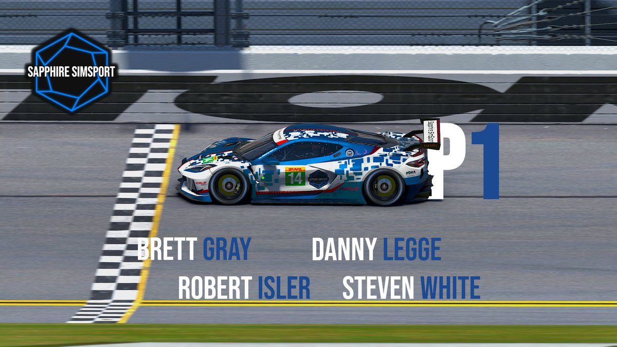 Sapphire SimSport Charlie gets the 24 Hour of Daytona win. 

The first of hopefully many wins of Sapphire SimSport!