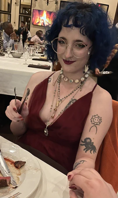 I didn't get any good pics of my dumb outfit (I WORE A TIE) from our fancy date night but shes so stunning fr  