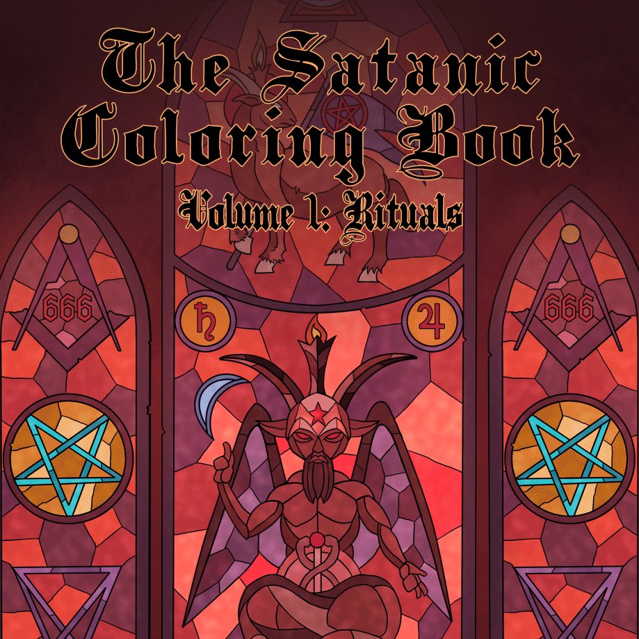 keepingitgeekly's tweet photo. The Satanic Coloring Book Volumes 1 &amp; 2 by @LenoxArtist just hit Etsy and they are 🔥

Dive into the Underworld with the likes of Baphomet, Lilith, &amp; more over at https://t.co/E9hKTbbVE5

Jason sent me the PDF for both and Satan himself told me I had to stop coloring the screen!! https://t.co/sDzHHmpL9K