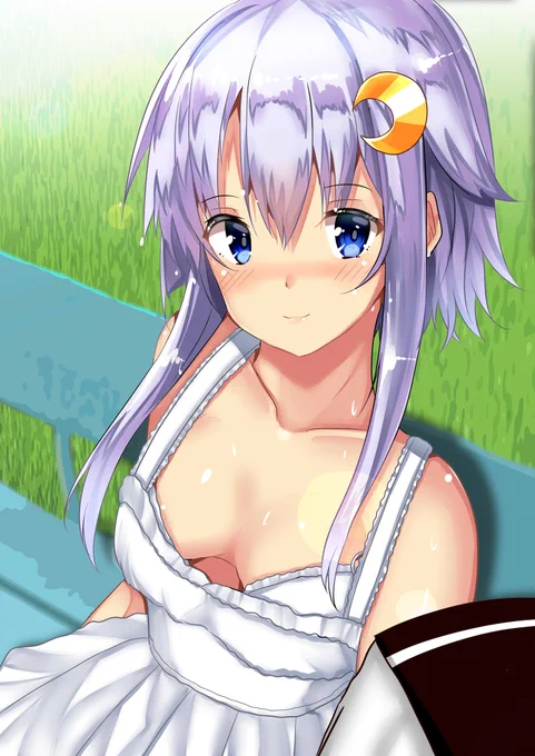 skeb依頼絵納品しました。ちょっと肌多めな弥生ちゃんのワンピース姿です。 