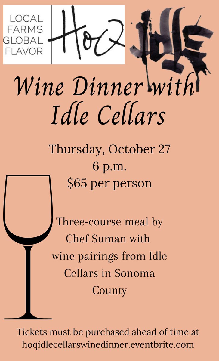 Reservation/Ticket at …qidlecellarswinedinner.eventbrite.com 
.
,
#winedinner @idlecellars #dsm #localfarmglobalflavor #farmtotable <a href="/eastvillagedsm/">Historic East Village</a>
