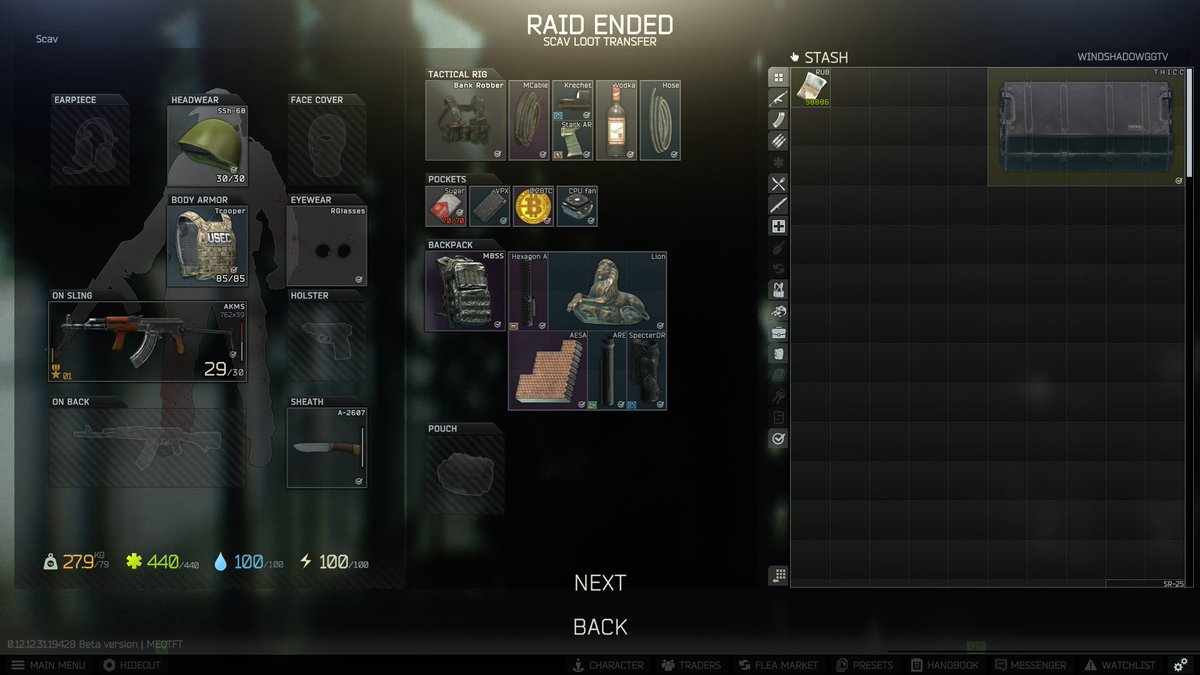 WindShadowGGTV's tweet image. #EscapefromTarkov @bstategames 
Lets play a game : Guess the map from the loot !
( 7min scav run btw ):