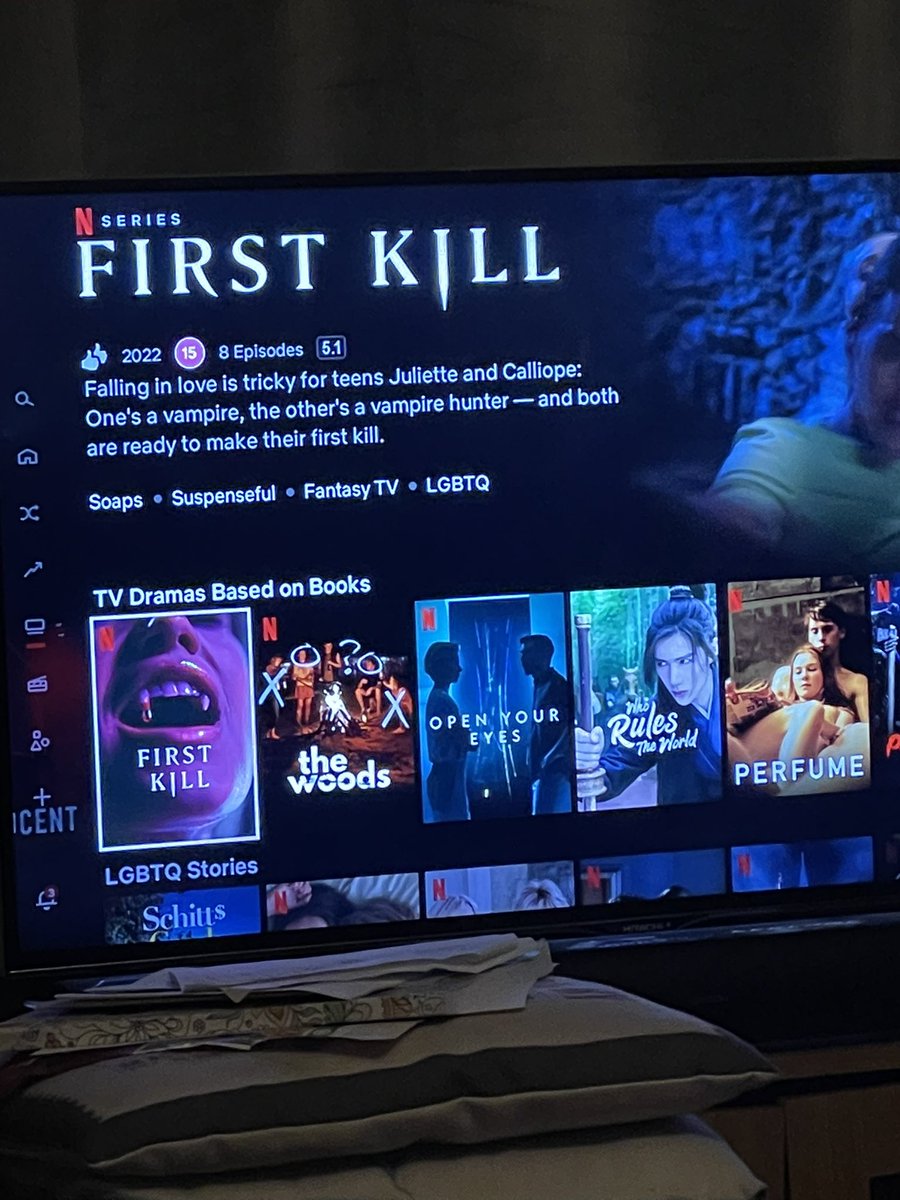 cbsavefirstkill's tweet photo. Update from the uk 🇬🇧 we are in 8 categories on Netflix. We won’t stop till we get our show back. Go us killers and get our cutie vamp Jules back on our screens ❤️🔥🏳️‍🌈 #SaveFirstKil #firstkillsecondhome https://t.co/Zhltzm5zgX