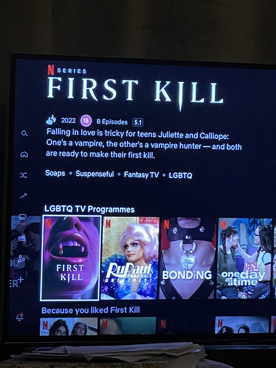 cbsavefirstkill's tweet photo. Update from the uk 🇬🇧 we are in 8 categories on Netflix. We won’t stop till we get our show back. Go us killers and get our cutie vamp Jules back on our screens ❤️🔥🏳️‍🌈 #SaveFirstKil #firstkillsecondhome https://t.co/Zhltzm5zgX