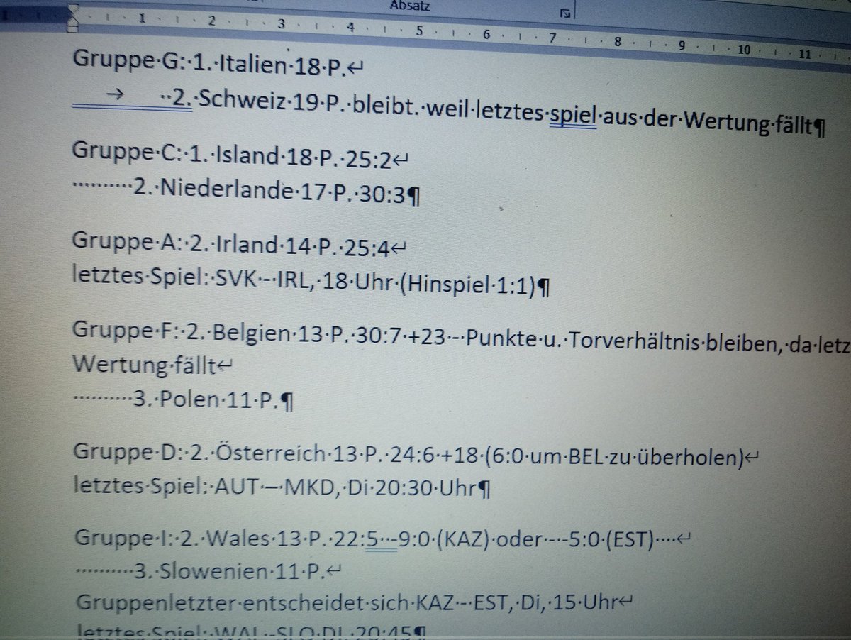 BirgitRie's tweet photo. Ich hoffe, ich hab mich nicht verrechnet: Ausgangslage vor letzter Runde Wm-Quali u #mkdaut im Kampf um den 3.besten Gruppenzweiten (dieser erspart sich eine Playoff-Runde). Ita od. Sui u. Isl od. Ned fix vor aut. Es geht im Fernduell va gg irl u. Bel https://t.co/9E4qqPcLZG