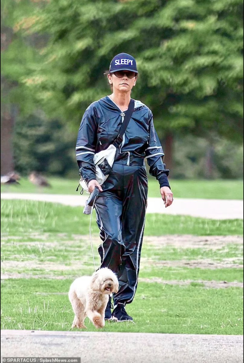 obsessed with catherine zeta-jones pretending to go for a jog with the dog  so she can smoke a cig in peace