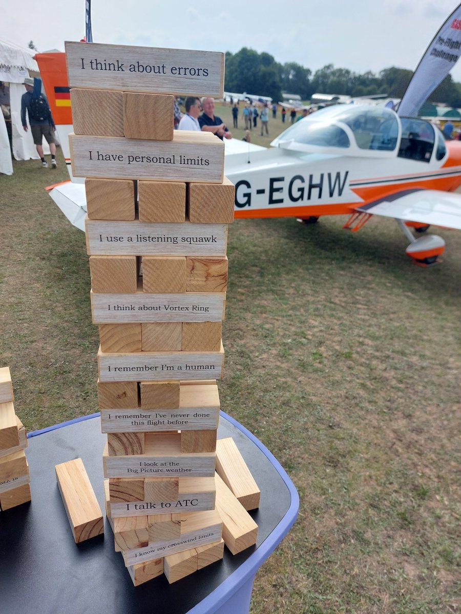HardieSurgery's tweet photo. Was speaking at the Light Aircraft Association Fly-In this weekend, and saw this fantastic Human Factors illustration.

So similar in healthcare. 

We might be able to 'get away' with one or two considerations, but enough and the whole tower comes down... https://t.co/IljNwOkpNs