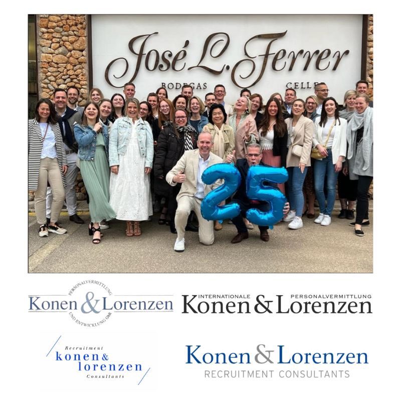 Happy 25th Birthday to us!

Konen &amp; Lorenzen Recruitment Consultants was founded 25 years ago yesterday.
We are looking forward to the future and are very proud of everything we have achieved so far thanks to our clients, partners and candidates!
konen-lorenzen.com