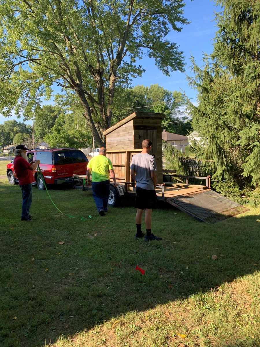 BBurgEdFdn's tweet photo. Thank you to Eagle Scout candidate Ben and Troop 397 for building an outhouse to add to the log cabin homestead property! This addition will help third grade students visiting the cabin this month understand better what life was like in the mid-1800s! https://t.co/vvHv8Qb9CH