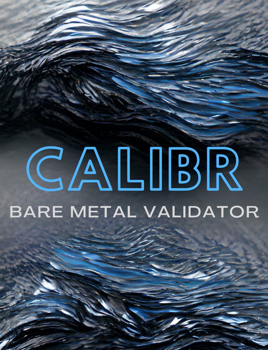 CalibrValidator's tweet photo. Does your validator own/operate their own hardware?

#baremetal #hardware https://t.co/j6Bay9fn11