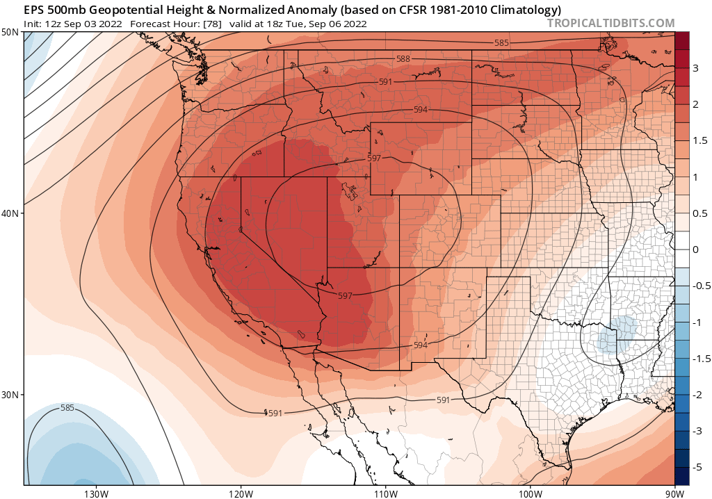 ciscodv's tweet photo. The heat storm is getting worse by the day. Tuesday looks terrifying.

The CA grid simply does not have enough generation to meet demand.

Without big conservation across CA, there will almost certainly be rolling blackouts.

Join @ohmconnect and we'll pay you to help! https://t.co/d7lYy1JcIN