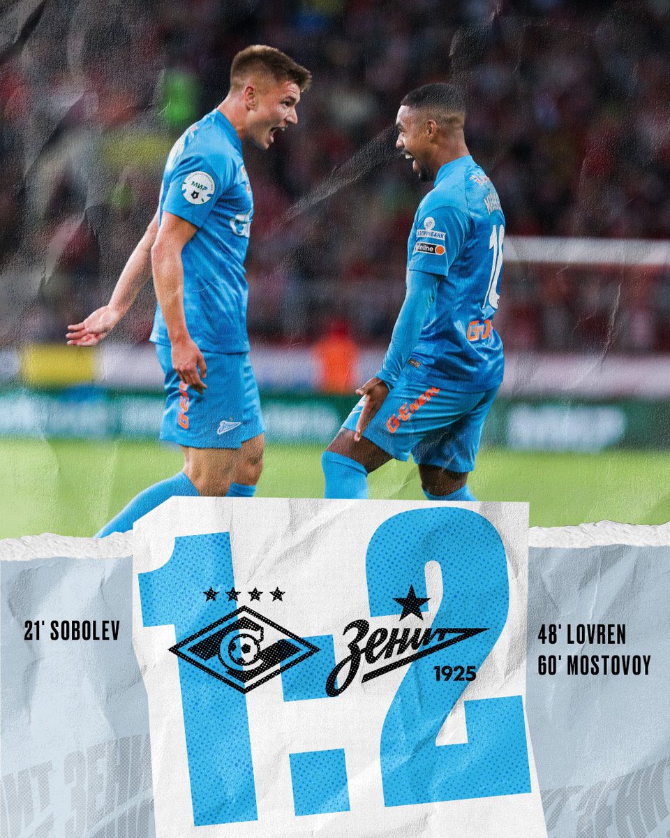 fczenit_br's tweet photo. 🔥💙 Vitória contra o Spartak em Moscou!
1:2 #SpartakZenit https://t.co/PxAcyt1OBy