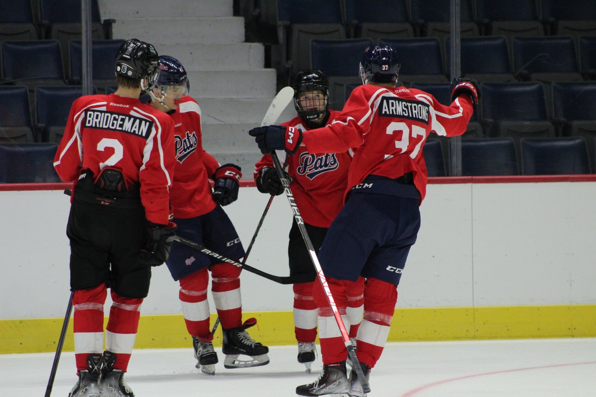 WHLPats's tweet photo. FINAL: Team Blue 7, Team Red 5

Team Blue Goals🚨
Valis (3), Brook (2), Dubinsky (2)

Team Red Goals🚨
Almen (2), Cobe Perlinger (2), Armstrong

Tomorrow we continue camp at the Brandt Centre with our rookie game at 11am! 

#ItsGoTime | #PatsTrainingCamp https://t.co/b38tzcNAqi