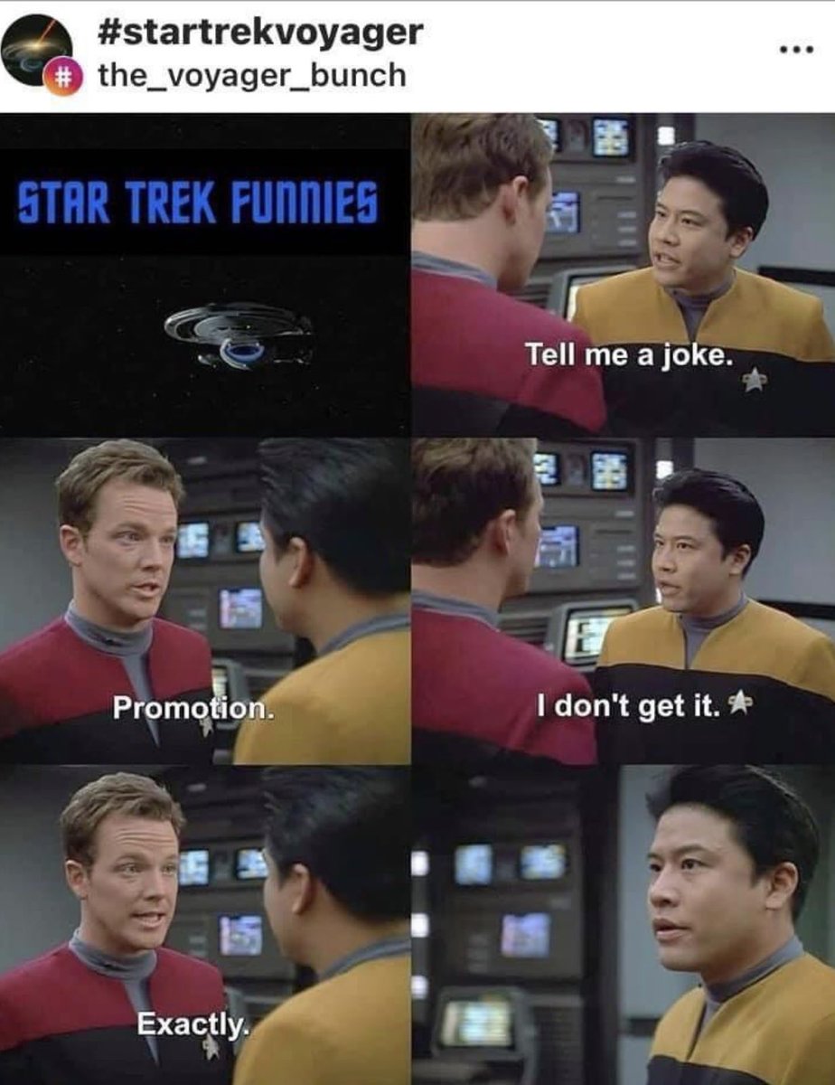 Hey ⁦⁦@GarrettRWang⁩ : I didn’t laugh at this. The Doctor would have, but I didn’t. ⁦[⁦@StarTrek⁩ ]