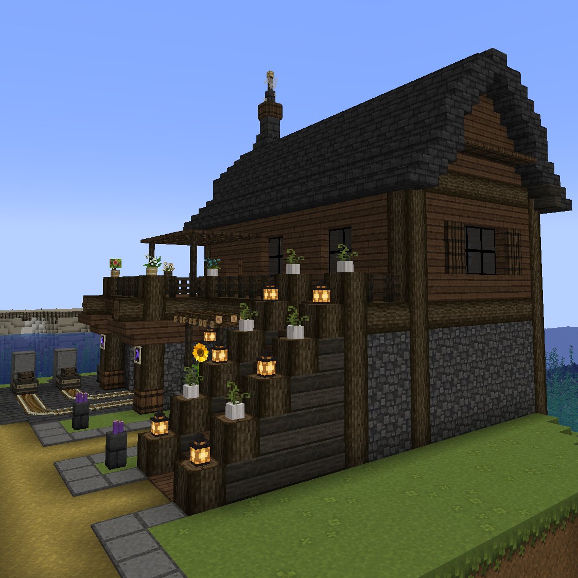 Devilish_QT's tweet photo. Having such a great time learning and building on the #MadHouseSMP. I've finished building a two storey home with mine entrance.
#Minecraft #MinecraftBuilds #Nerdvana #Derptopia #GrandmaGamer #OldLadyDerping https://t.co/X9W6DKwXVD