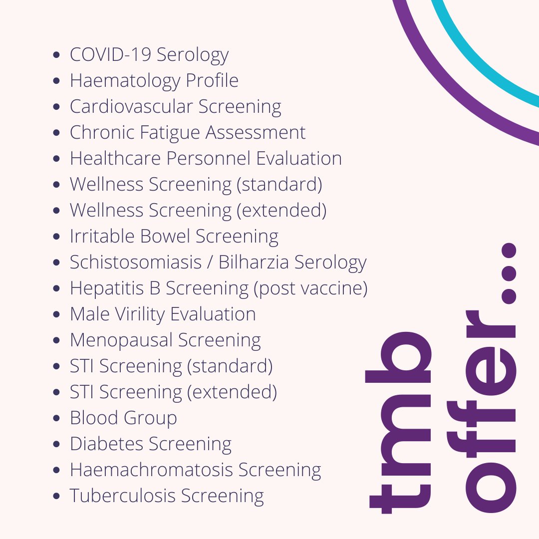 We work in conjunction with our external specialised laboratory provider to offer an extensive health check/screening service ✅

Visit tmb.ie/services/healt… for appointments and to find out more information about what we test for.