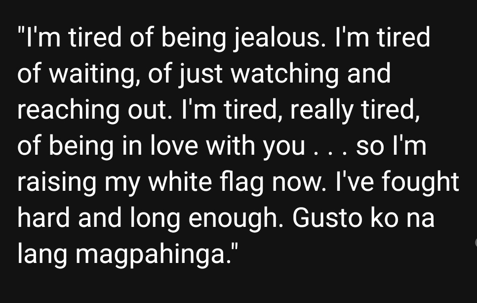 simp4katana's tweet photo. THESE LINES FROM LEON YSMAEL ZAMORA MAKES ME SHATTERED INTO PIECES, LIKE HE REALLY DID WORK HARD TO PURSUE AMARI HE GIVE IT ALL BUT AMARI KEEPS ON PUSHING HIM AWAY HE STILL CHASED HER BUT THIS TIME HE GOT TIRED OF DOING IT, SOBRANG SAKIT NUN SA PART NI AMARI🥺🥺
#MWCLAChapter37 https://t.co/ZXiZxH7aeu