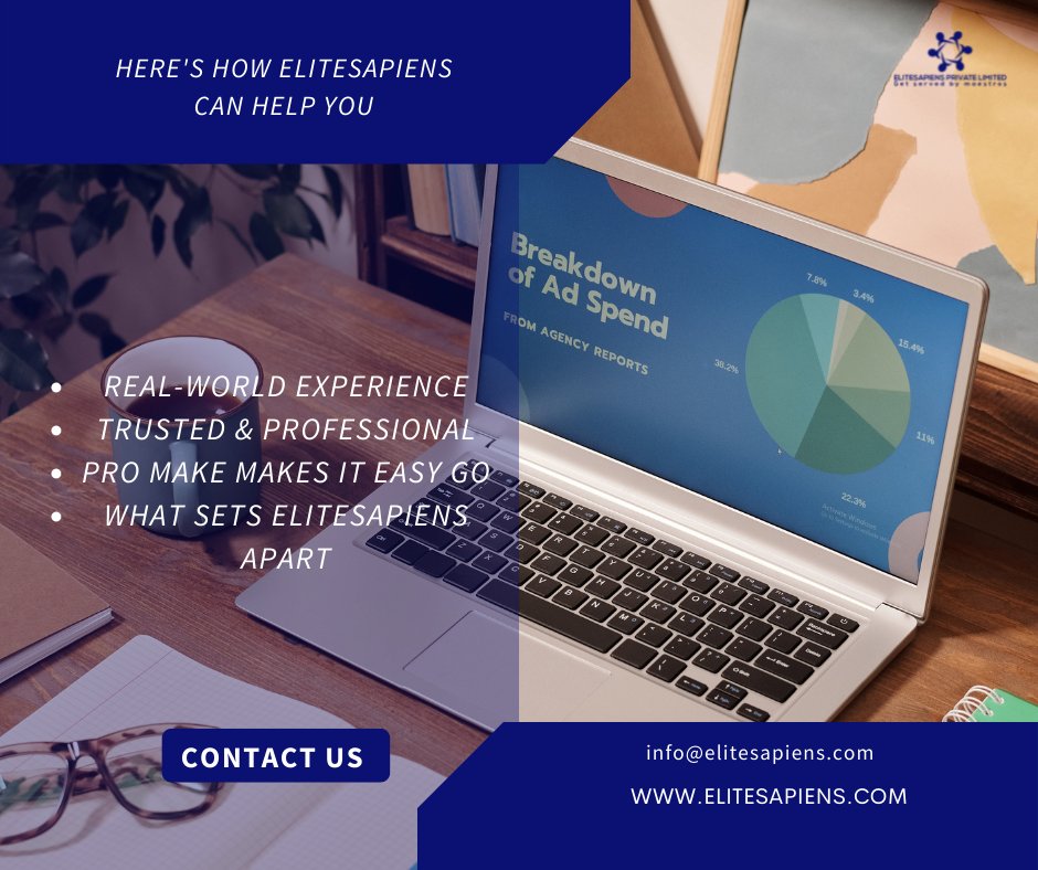 EliteSapiens's tweet photo. Here's How EliteSapiens Can Help You.
•REAL-WORLD EXPERIENCE
•TRUSTED &amp; PROFESSIONAL
•PRO MAKE MAKES IT EASY GO
•WHAT SETS ELITESAPIENS APART
Let Experts at EliteSapiens helps you to grow your business https://t.co/3xuDMI9CI0
.
#digitalbussiness #digitalbussinessdeveloper https://t.co/CPrHL7VnWD