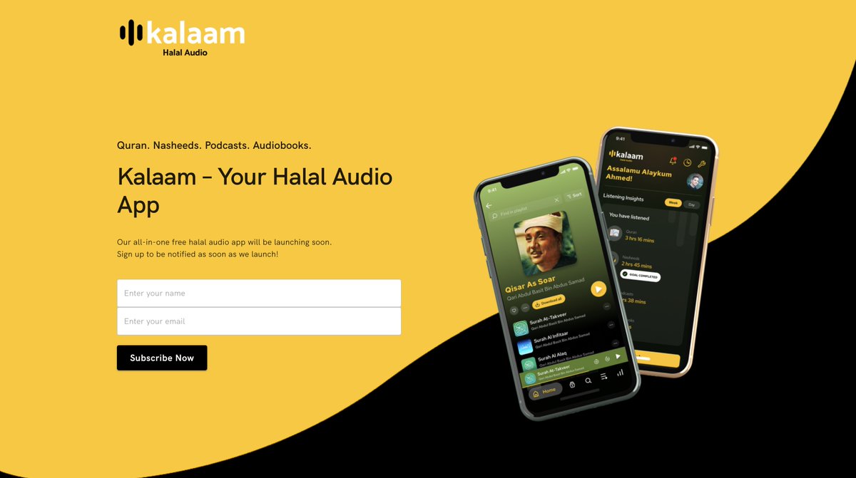 abu_ecom's tweet image. Recently had the pleasure of working with Kalaam. I created and designed their: 

- Website 
- Logo
- Branding 
- App Design

RT to help me find my next projects. Thank you :)