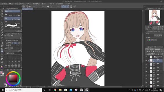 イラストの制作工程(過去絵) #ちぇり絵 