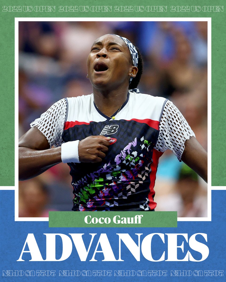 espn's tweet photo. Coco Gauff (18) becomes the youngest American woman to reach the US Open quarterfinals since 2009 👏 

@CocoGauff | #USOpen https://t.co/ki0hnyx96O