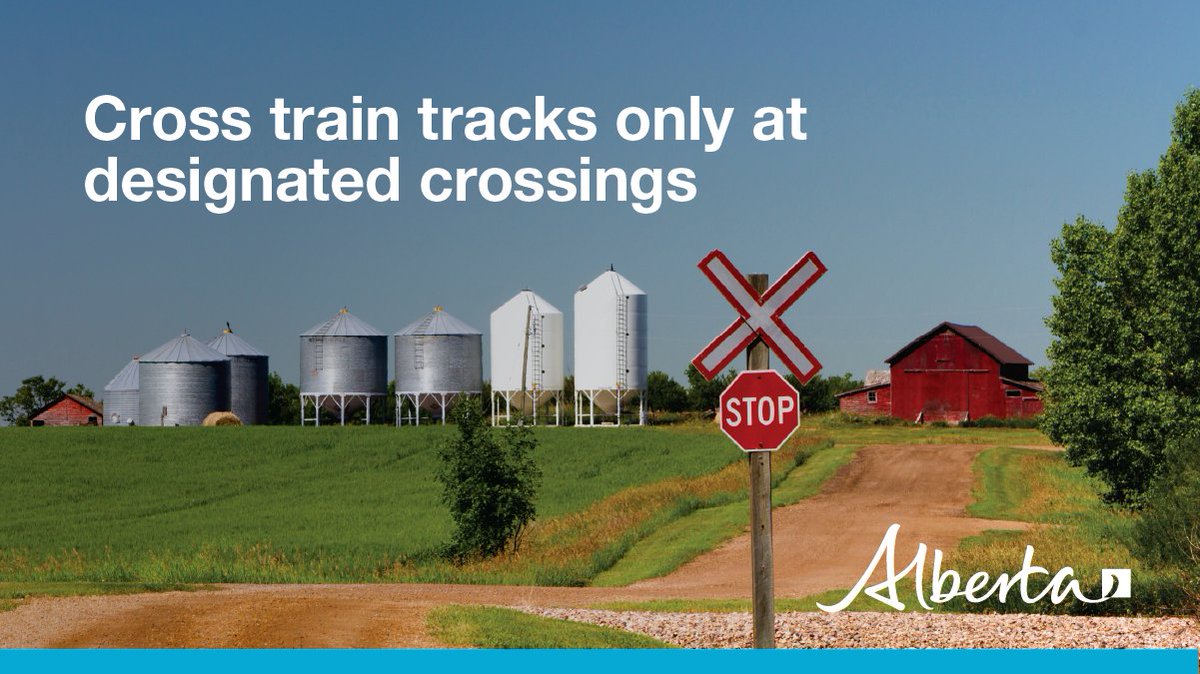 ABTransComm's tweet photo. Kids in our communities must cross railway tracks daily.
Make sure they know the only safe place to cross train tracks is at a designated crossing #ABRoads #ABKids https://t.co/0U7q0JGiCn